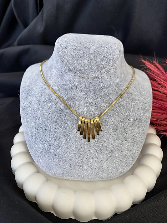 Çelik kolye gold 45 cm