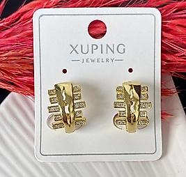 14 ayar renk özel seri taşlı küpe