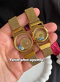 YARIM ALTIN UYUMLU Çelik kordon açılabilir bileklik