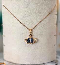 Gezegen model gold çelik kolye