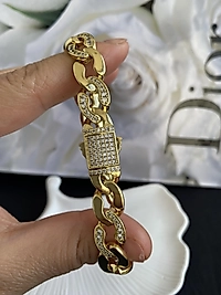 Samanyolu model taşlı 14 ayar kaplama Gurmet bileklik