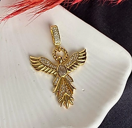 Ankakuşu klipsli çelik charm