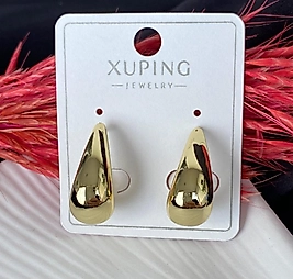 14 ayar altın renk damla model küpe