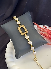 Gram Altın uyumlu kesm taşlı bileklik