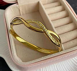 Sonsuzluk taşlı Çelik kelepçe