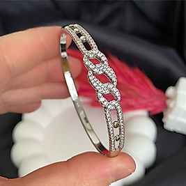 Xuping zirkon taşlı silver kelepçe