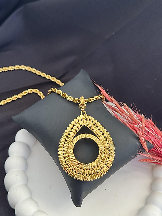 Yarım altın uyumlu kuyumcu model 60 cm kolye