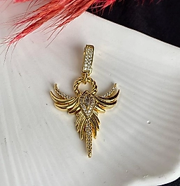 Ankakuşu klipsli çelik charm