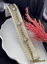 Topçuklu 14 ayar altın kaplama Xuping bileklik