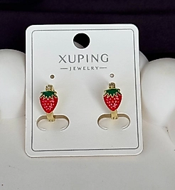 Çilek model çocuk çelik küpe