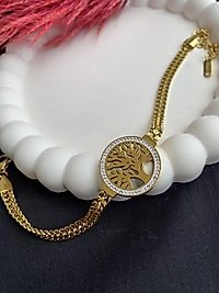 Yaşam ağacı Çelik bileklik