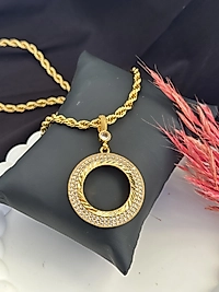 Yarım altın uyumlu kuyumcu model 60 cm kolye