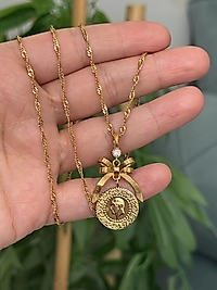 Çeyrekli fiyonk model kolye 60 cm