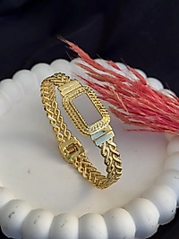 Gram Altın uyumlu taşsız altın kaplama kelepçe