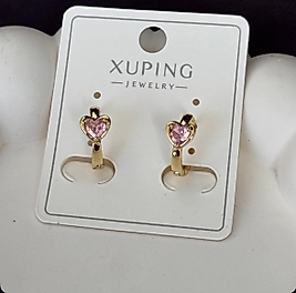 Pembe kalp çocuk Çelik küpe