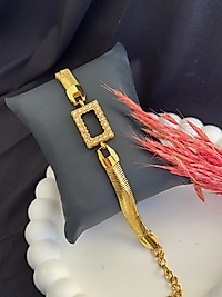 Gram Altın uyumlu yılan zincir model bileklik