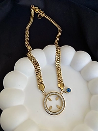 Çeyrek altın uyumlu hasır Çelik kolye