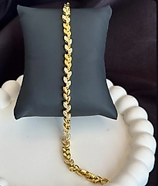 Zarif başak model zirkon taşlı Çelik bileklik