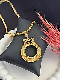 Yarım altın uyumlu kuyumcu model 60 cm kolye