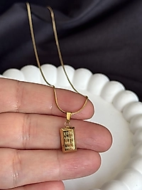 Çelik külçe kolye 45 cm