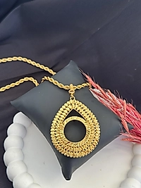 Yarım altın uyumlu kuyumcu model 60 cm kolye